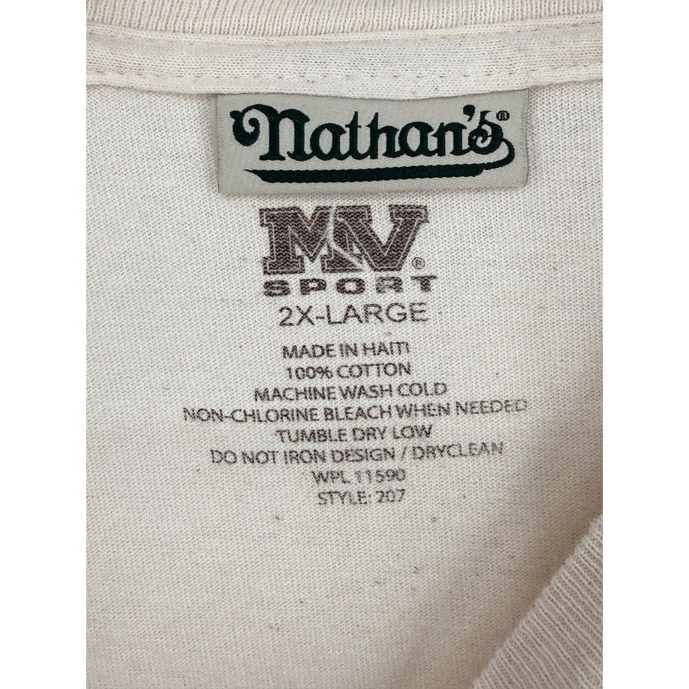 Nathans Hotdogs That's How I Roll Famous Coney Island Tee Mens 2XL Cotton Shirt - Picture 4 of 5